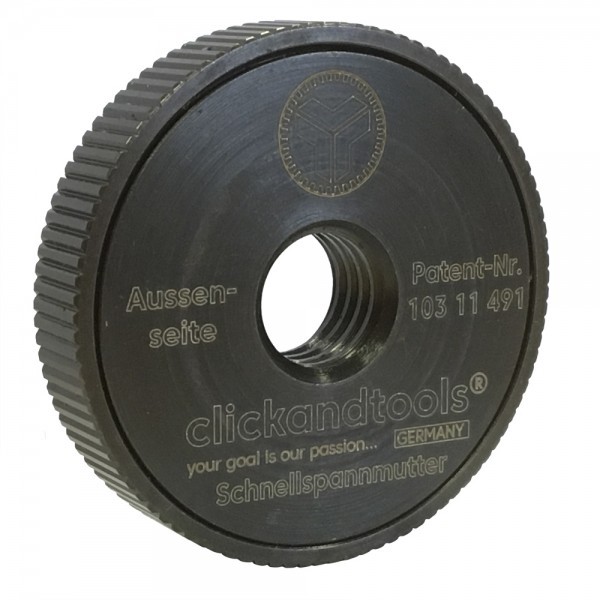 Nokey® Schnellspannmutter clickandtools® für Winkelschleifer mit M14 Aufnahme