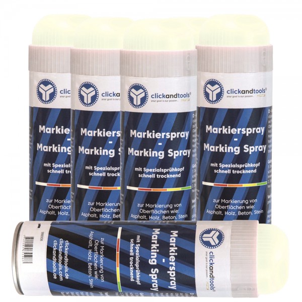 Markierungsspray leucht weiss  6er Pack